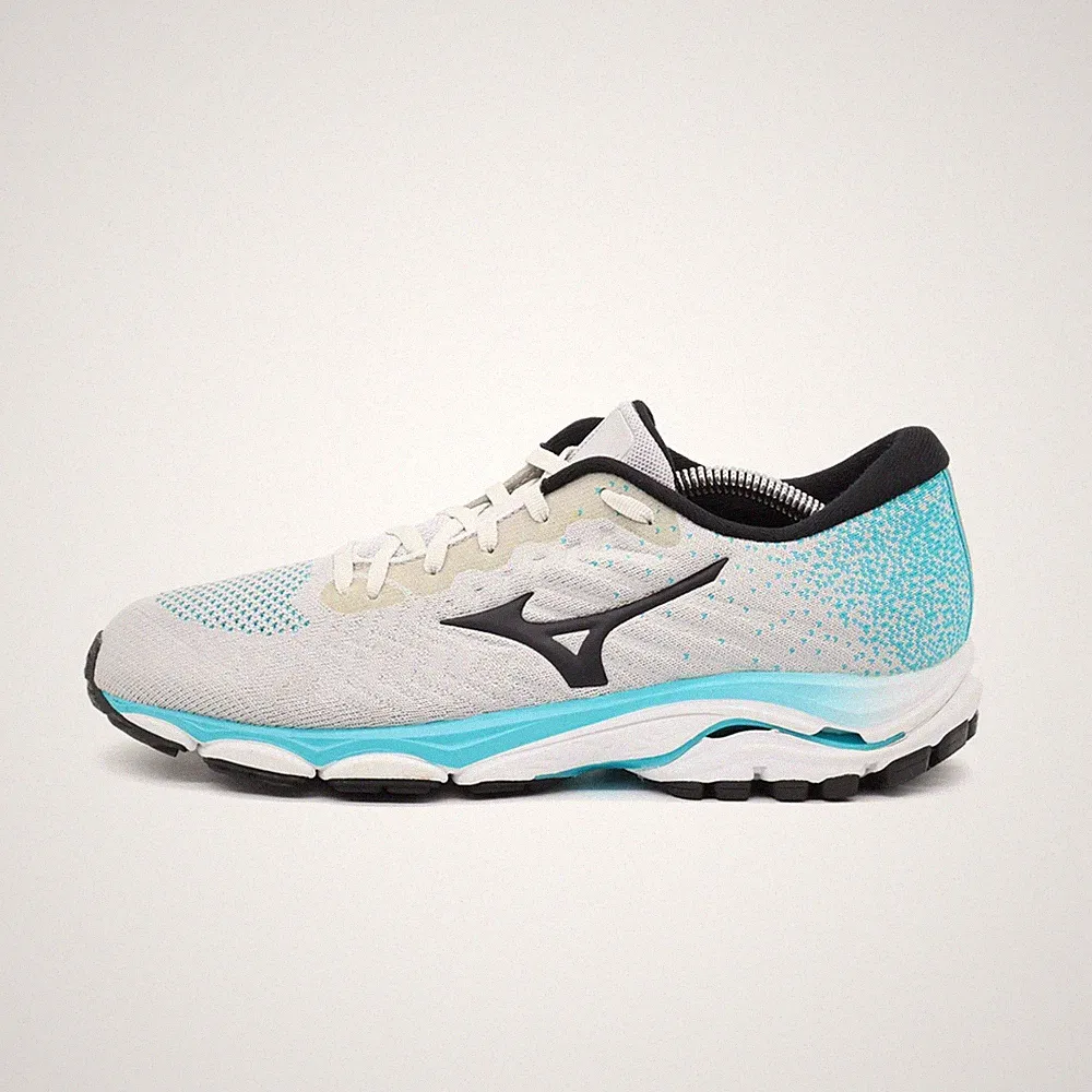 Mizuno Damen Wave Inspire 17 Sneaker Weiß/Türkis Mesh Niedrig Laufschuhe EU 40,5