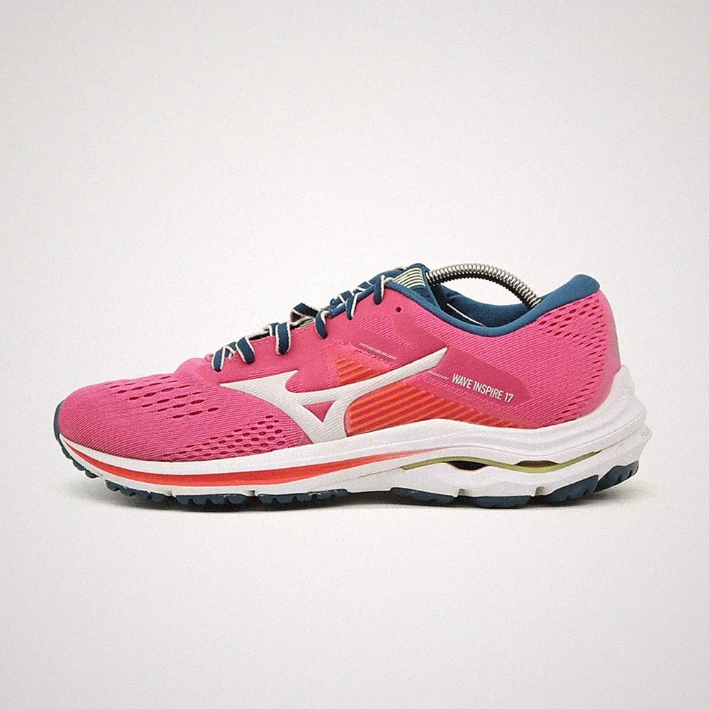 Mizuno Damen Wave Inspire 17 Sportschuh EU 40 Pink/Blau/Weiß/Orange J1GD214433