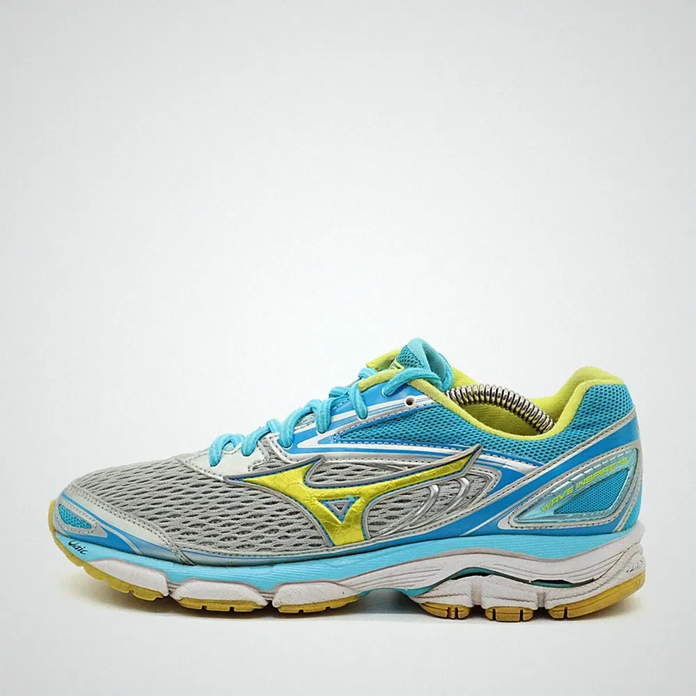 Mizuno Damen Wave Inspire 9 Sneaker Blau Gelb Leichtgewicht Laufschuhe EU 38,5