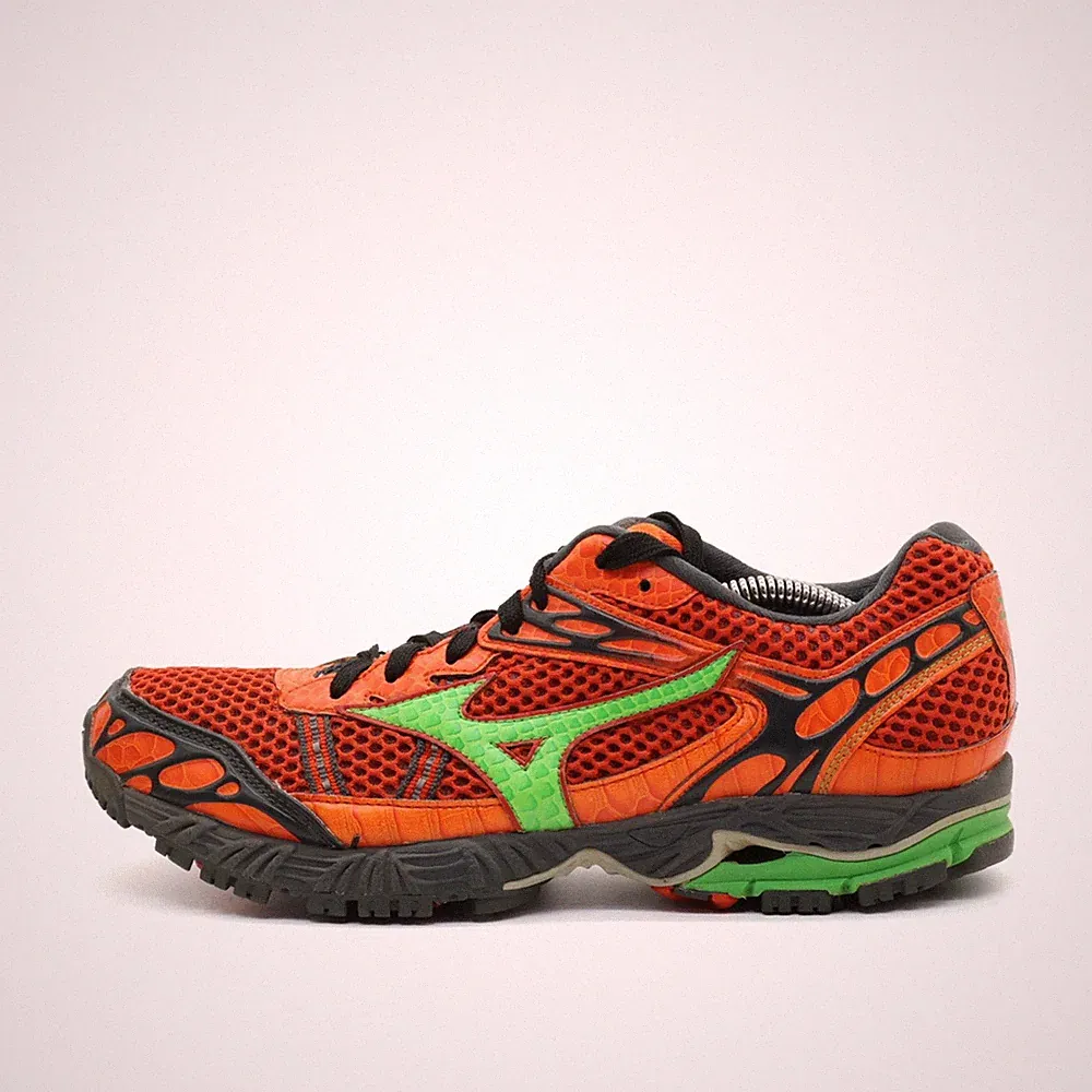 Mizuno Damen Wave Laufschuhe Orange Mesh Low-Top Atmungsaktiv EU 40