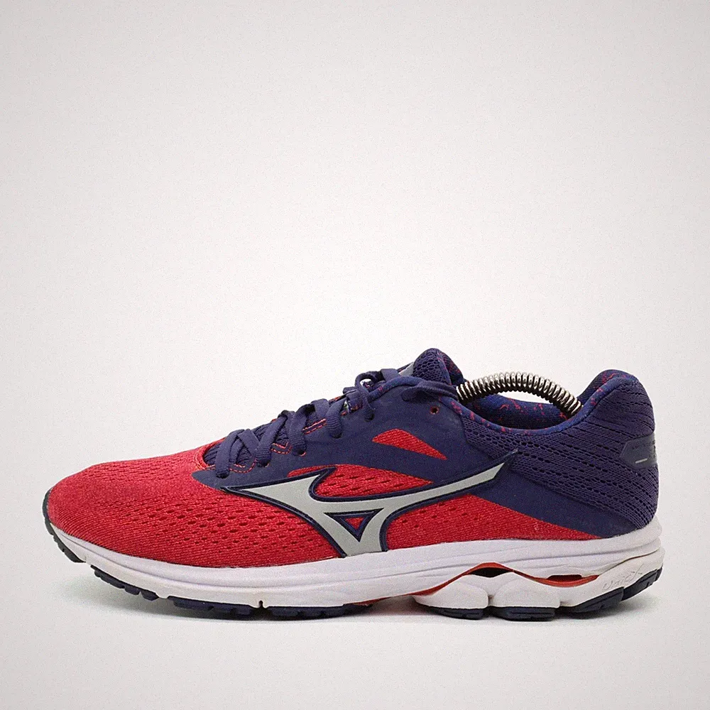 Mizuno Damen Wave Rider 22 Sneaker Rot/Blau Mesh Atmungsaktiv Laufschuh EU 40