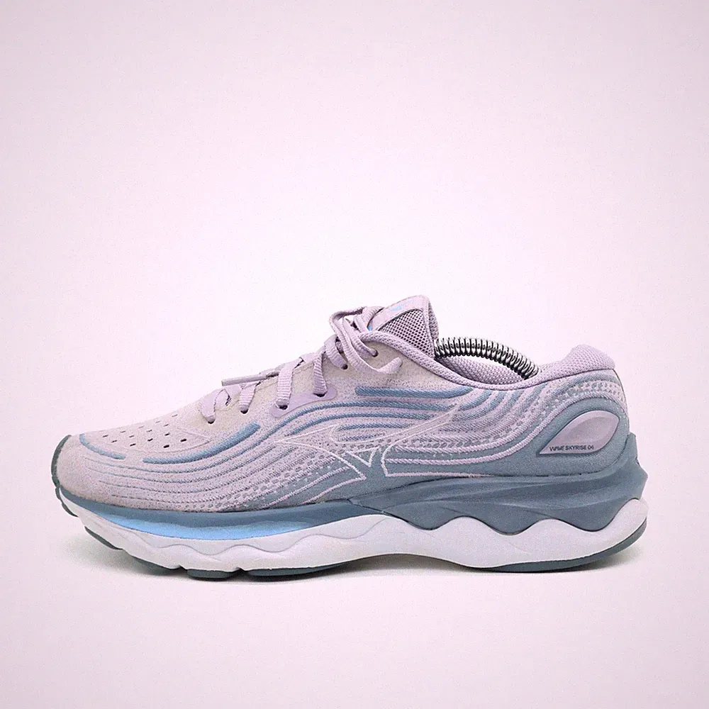 Mizuno Damen Wave SkyRise 04 Sneaker Lavendel/Blau Mesh leicht Laufschuh EU 38.5