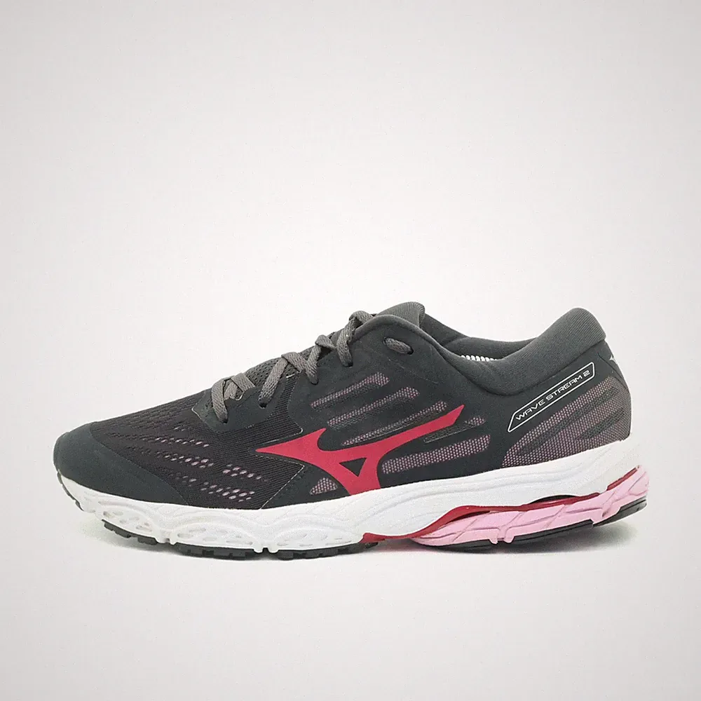 Mizuno Damen Wave Stream 2 Sneaker EU 41 Schwarz Pink J1GD191967 Mesh Synthetik