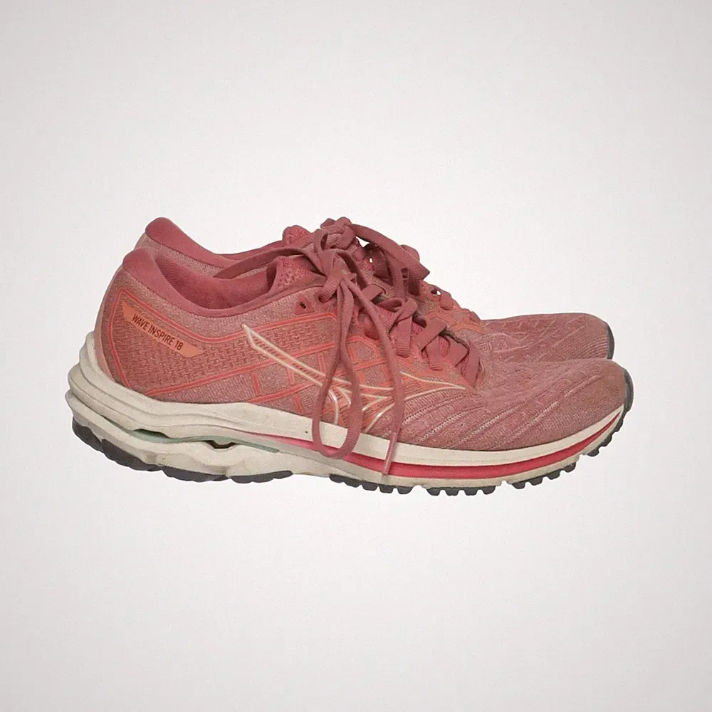 Mizuno, Laufschuhe, Größe: 36 1/2, model: wave inspire 18, Rot, Damen #nF6