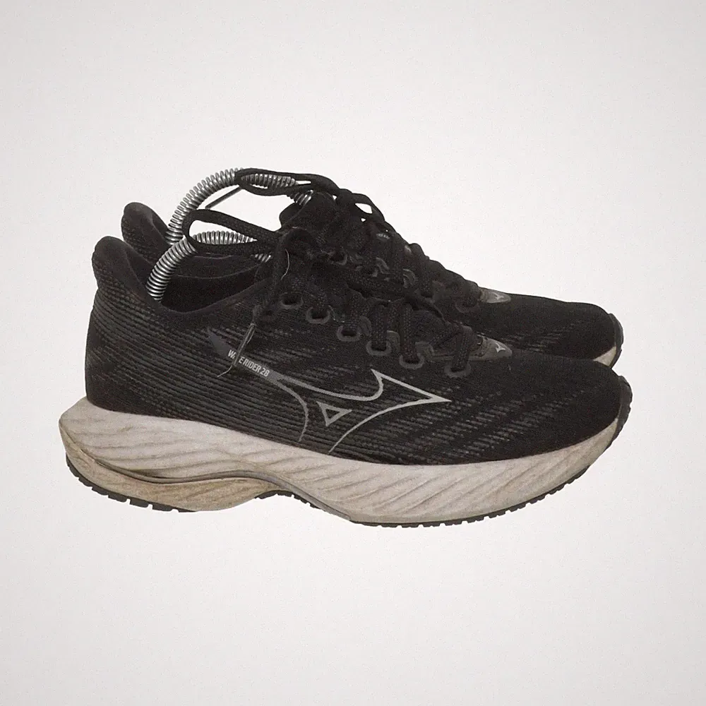 Mizuno, Laufschuhe, Größe: 38, model: wave rider 28, Schwarz, Damen #3P5
