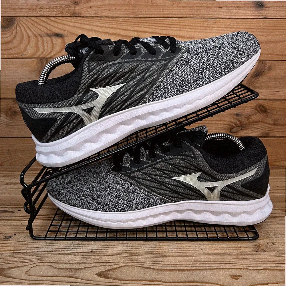 Mizuno Turnschuhe Damen Größe UK 7 Wave Polaris grau Straßenlauf gepolsterte Schuhe