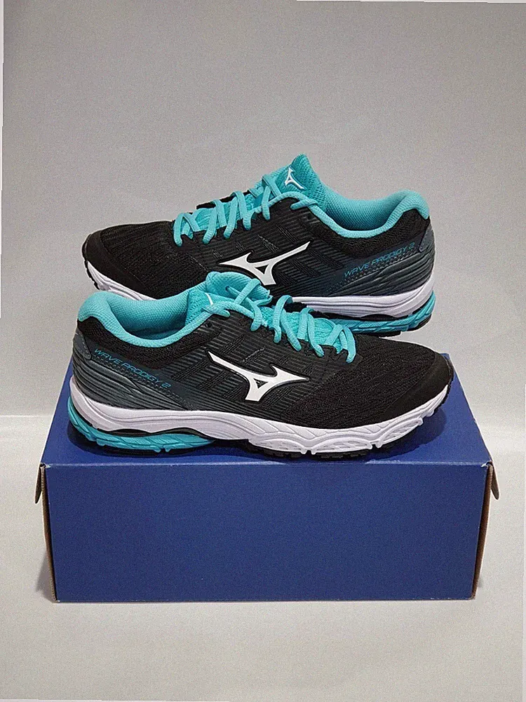 Mizuno Wave Prodigy 2 Damen Laufschuhe Schwarz EUR 38/UK 5 (24 cm)