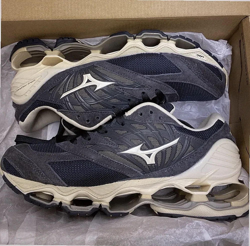 Mizuno Wave Prophecy LS Damen Laufschuhe Sneaker Blau/Beige EU 39 D1GA226204