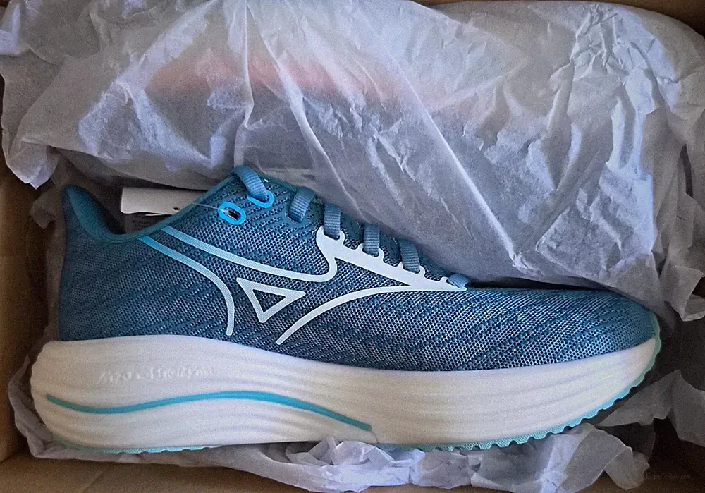 Mizuno Wave Rider 29 Damen Laufschuhe EU 37 Mesh Low Top blau/weiß/rosa