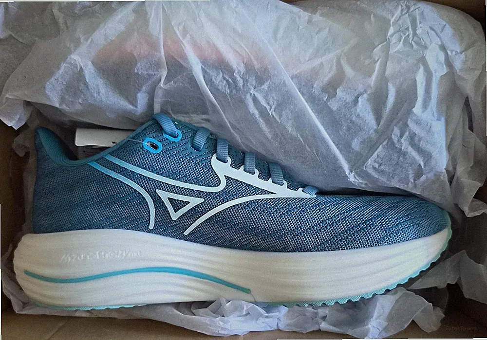 Mizuno Wave Rider 29 Damen Laufschuhe EU 38 UK 5 blau/weiß/rosa