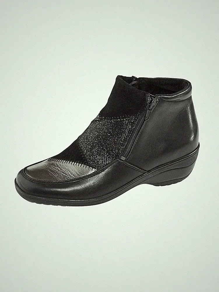 Naturläufer Stiefeletten Stiefel Damen Schuhe Leder schwarz Gr. 40 41 42 Neu