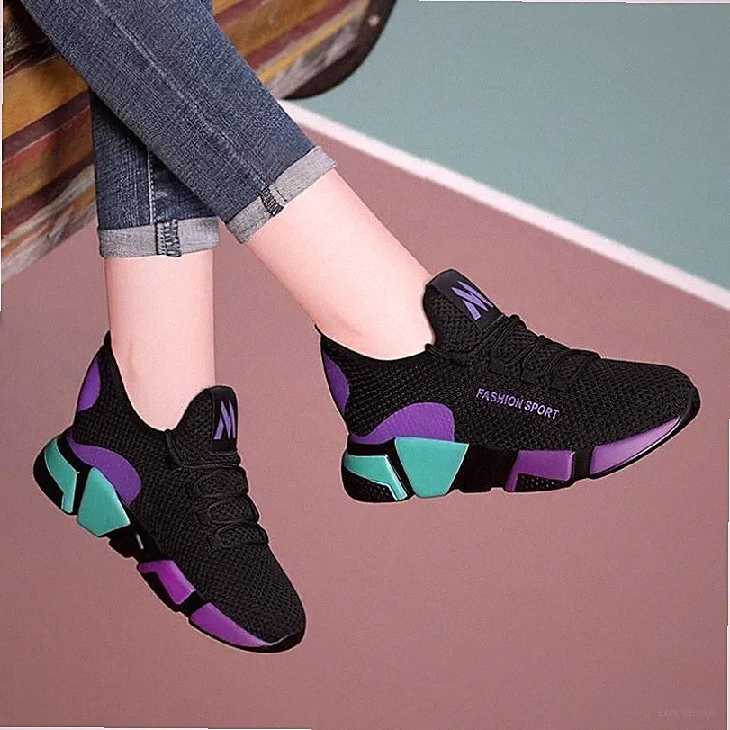 Neu DE Laufschuhe Modische Atmungsaktive Tennisschuhe Für Damen Bequem Leicht