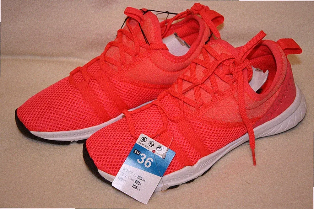 NEU * Decathlon Domyos Halbschuhe Laufschuhe Sportschuhe orange Gr. 36 UK 3