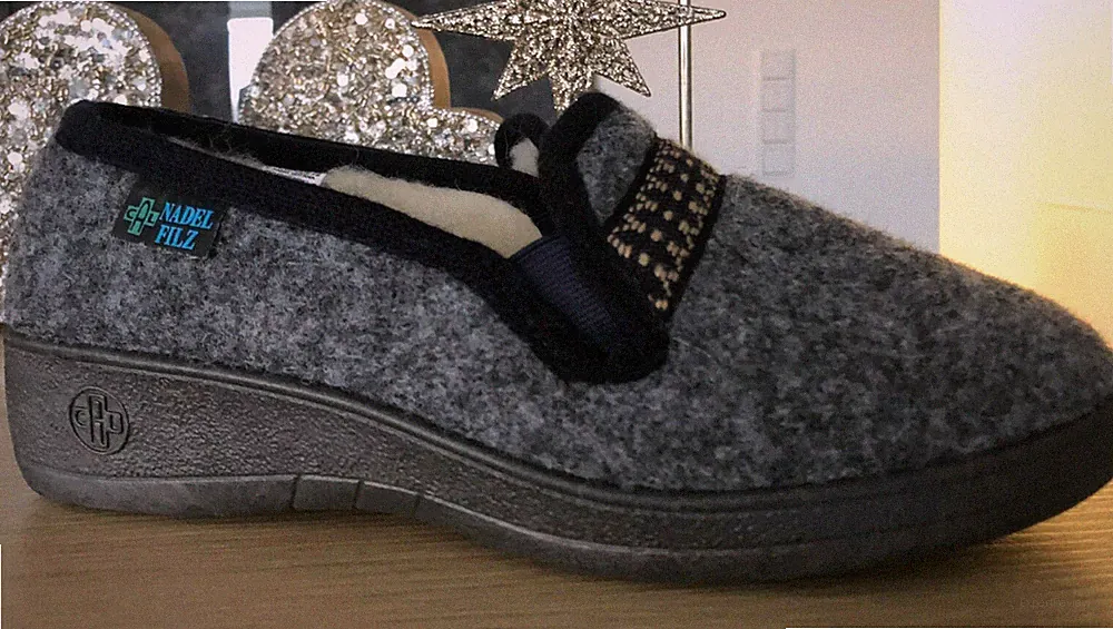 NEU WITT Landgräfliches Schuhwerk Wollschuhe Nadel Filz Hausschuhe Filzwolle 37