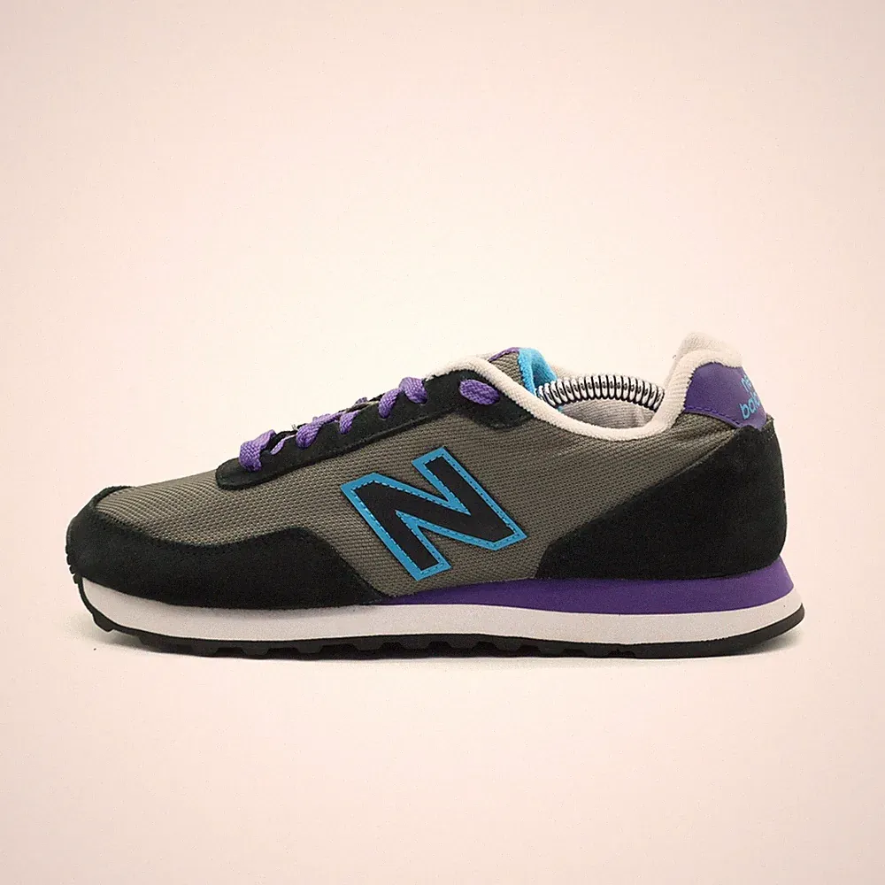 New Balance Damen 411 Schuh Grau/Schwarz/Lila/Blau Retro-Design Sneaker EU 37.5