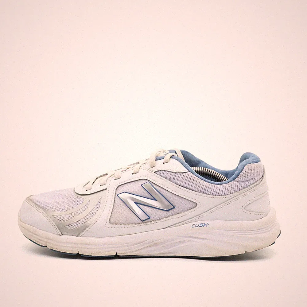 New Balance Damen 496v3 Schuhe Weiß Mesh, Synthetik Low-Top Laufschuh EU 42,5