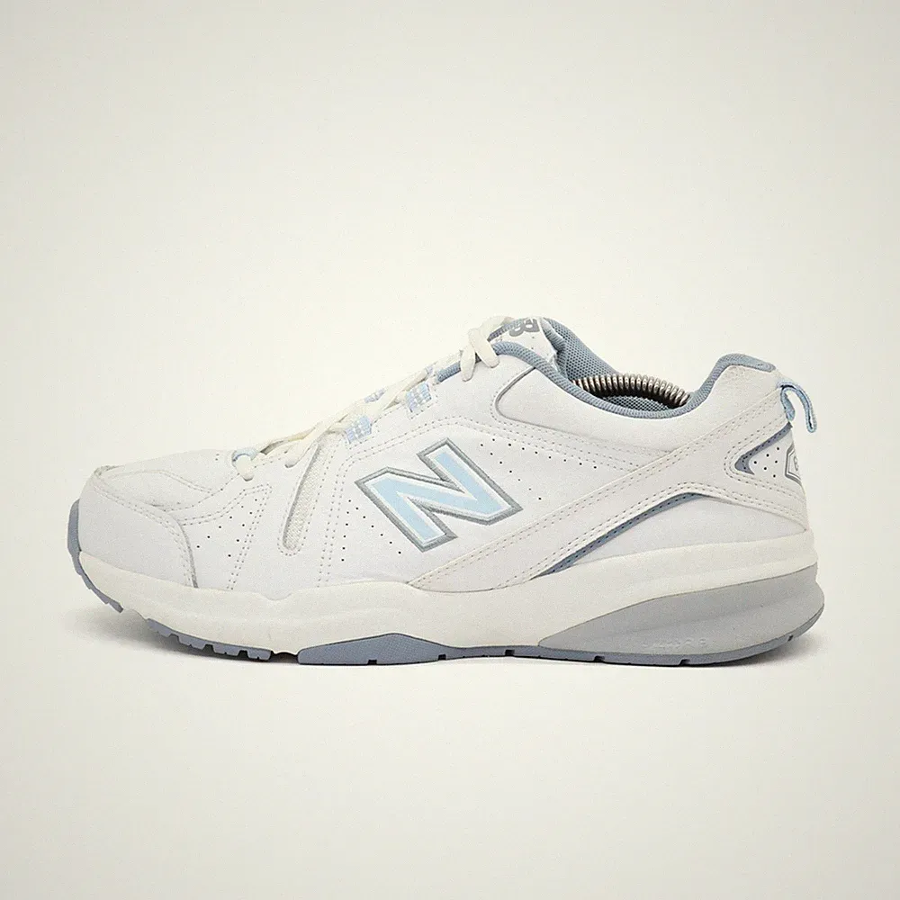 New Balance Damen 608 Laufschuh Weiß/Hellblau Leder Atmungsaktiv Sneaker EU 41.5