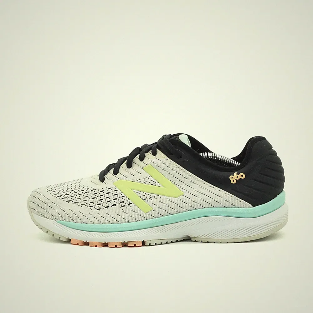 New Balance Damen 860v10 Sportschuh Weiß/Mint/Schwarz Textil 860 Laufschuh EU 41