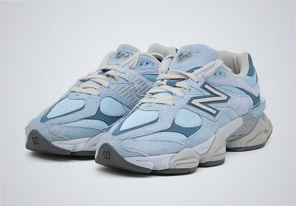 New Balance Damen 9060 Sportschuh Hellblau Wildleder, Series Sneaker EU 38.5