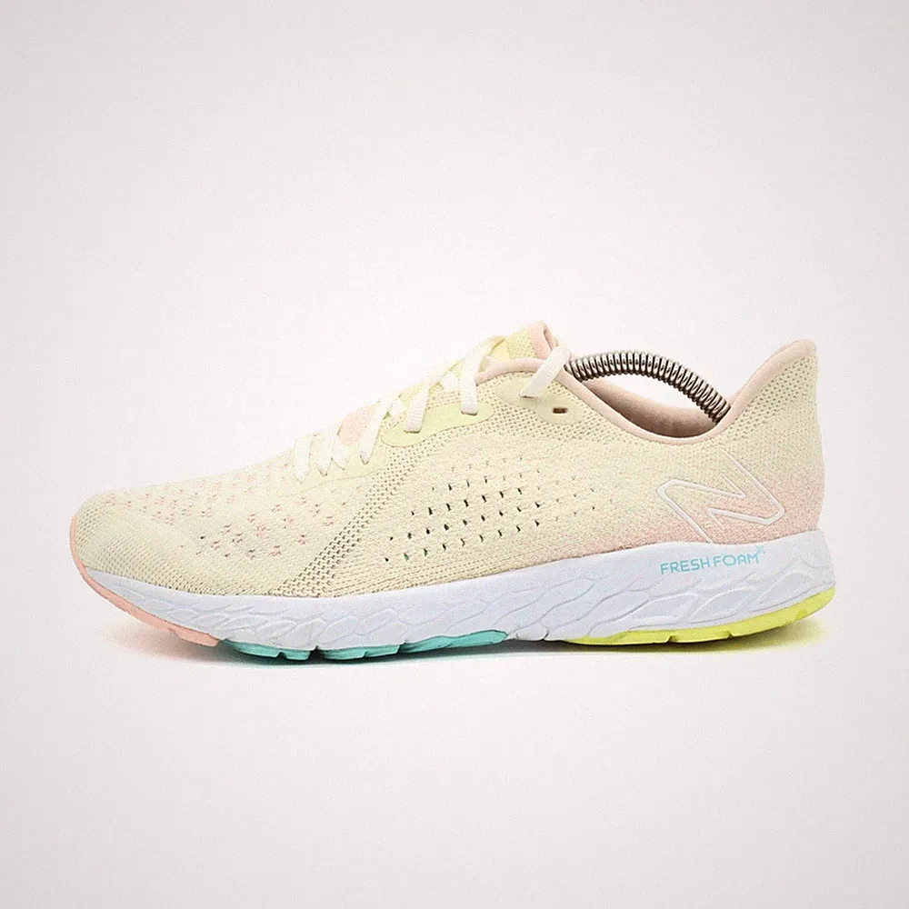 New Balance Damen Fresh Foam Schuhe pastellgelb rosa Dämpfung Laufschuh EU 41