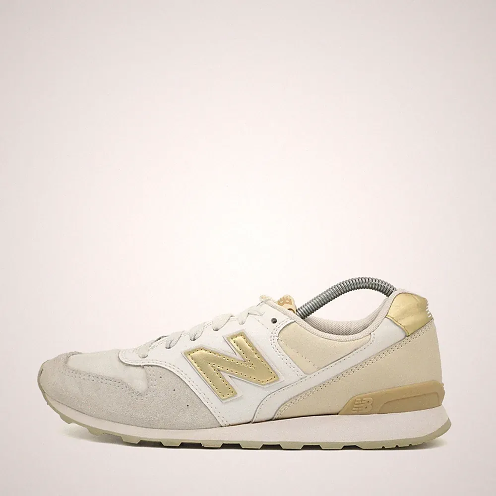 New Balance Damen WR996IE Sneaker Creme/Gold Leder/Mesh Dämpfung 996 EU 38