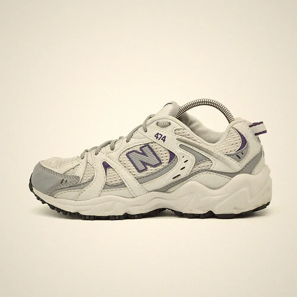 New Balance Damen WT474PG Sneaker EU 37.5 Weiß/Grau/Lila 474