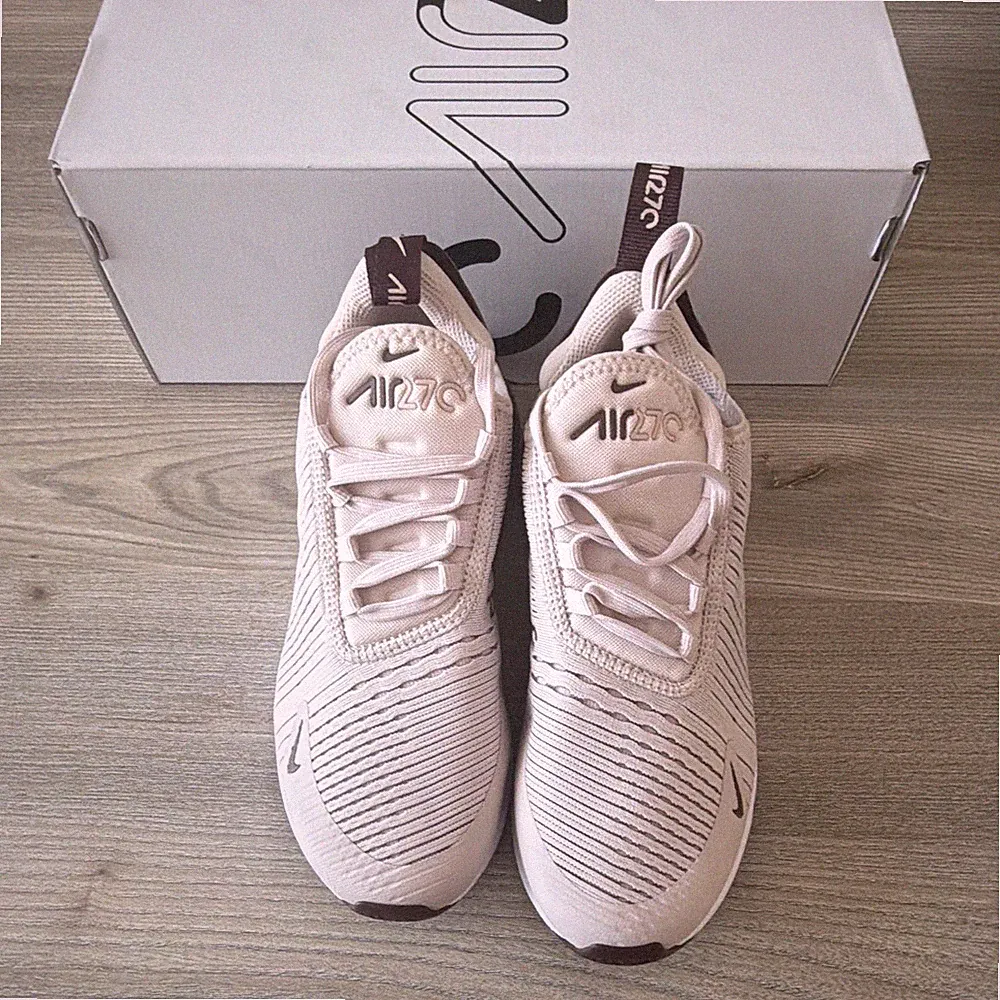 Nike Air Max 270 Damen Sneaker Beige/Bordeaux Mesh Low Top EU 36,5