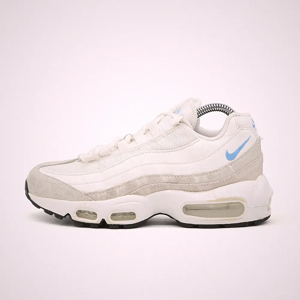Nike Damen Air Max 95 Sneaker Weiß/Blau Sichtbare Max-Dämpfung EU 37.5