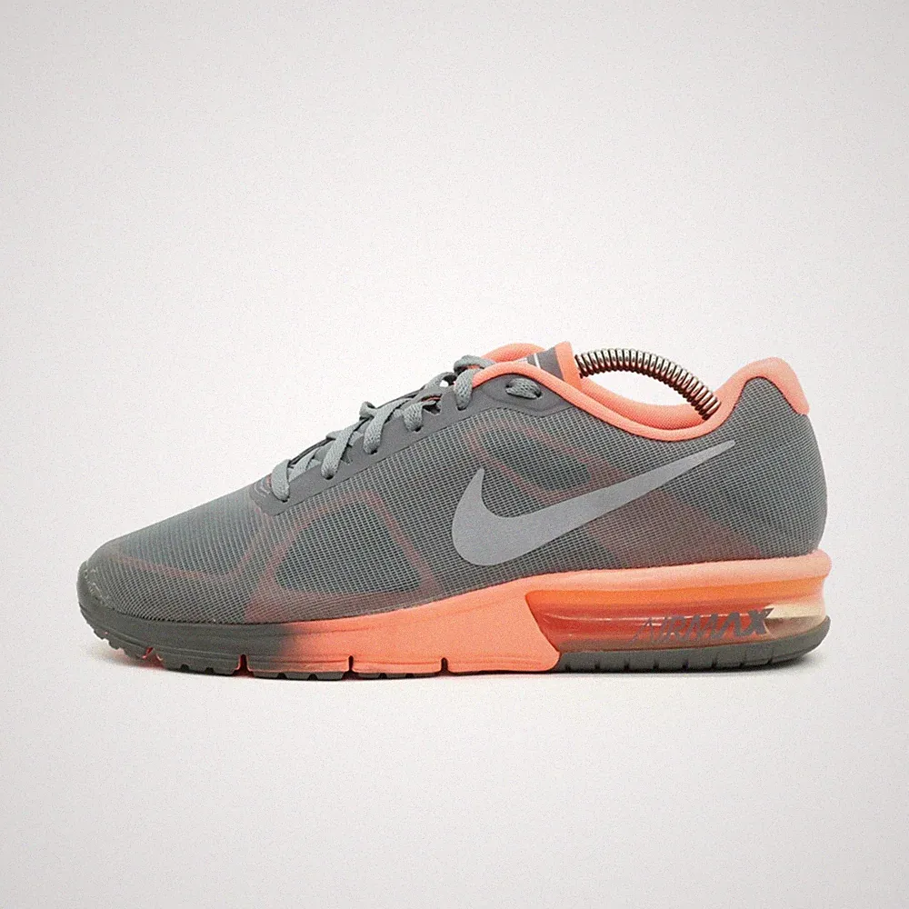 Nike Damen Air Max Laufschuh Grau/Orange Mesh Max-ämpfung Sneaker EU 38.5