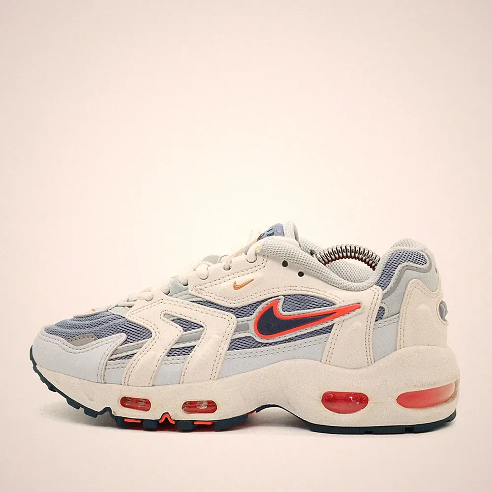 Nike Damen Air Max Sportschuh Weiß/Blau/Rot Mesh/Leder ämpfung Sneaker EU 36.5
