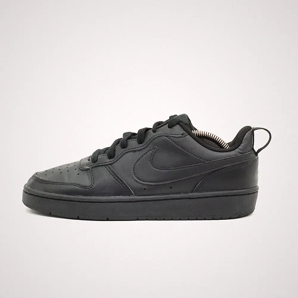 Nike Damen Court Borough Low 2 Sneaker Schwarz Leder Top Komfortabel EU 38.5