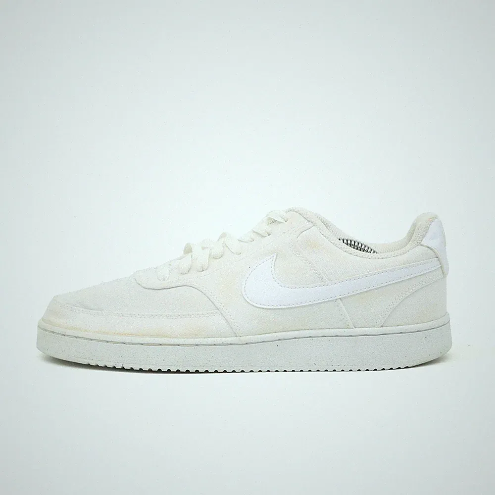 Nike Damen Court Vision Low Freizeitschuh Weiß Textil/Leder Top Sneaker EU 42