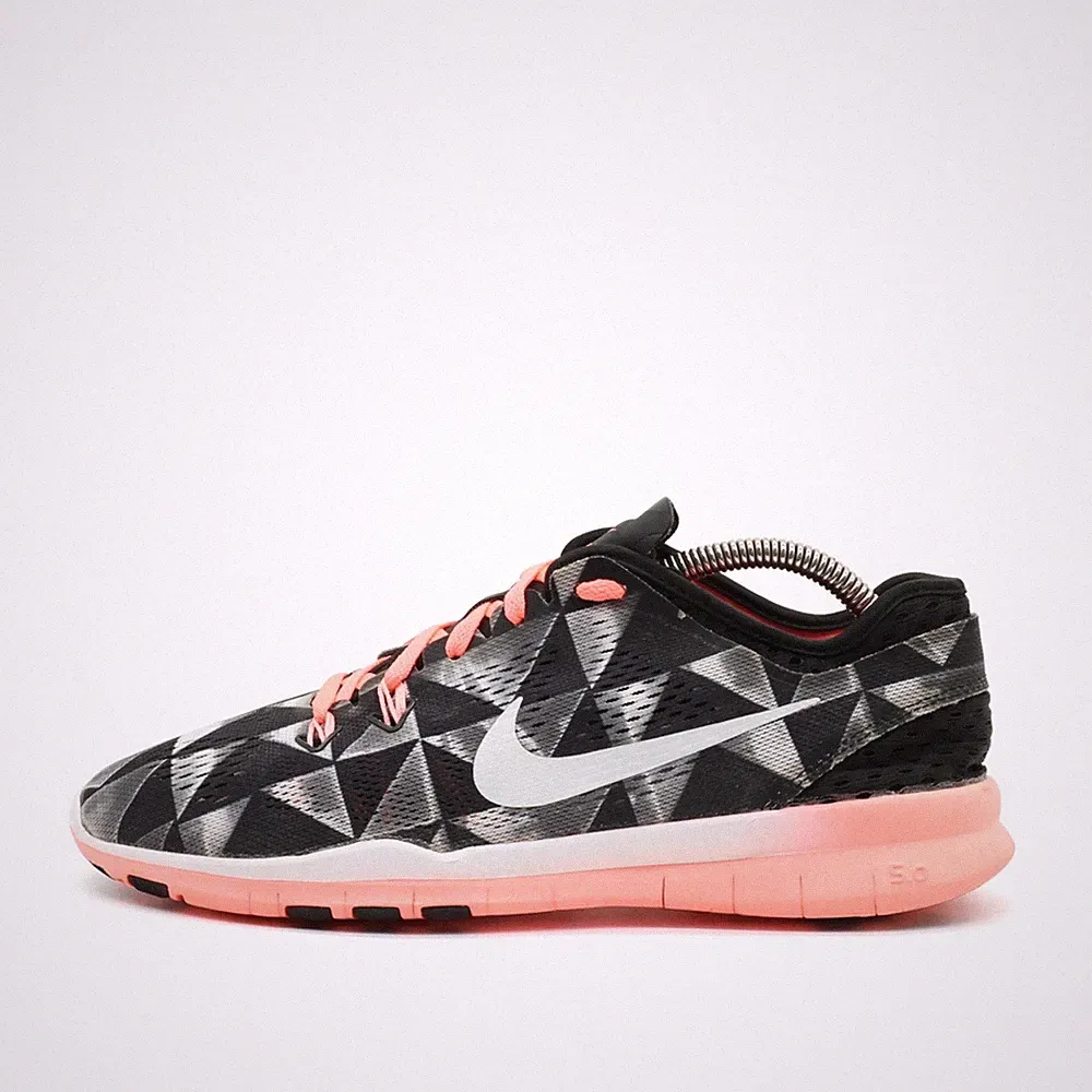 Nike Damen Free 5.0 Sneaker Schwarz/Rosa/Weiß Atmungsaktiv Laufschuh EU 39