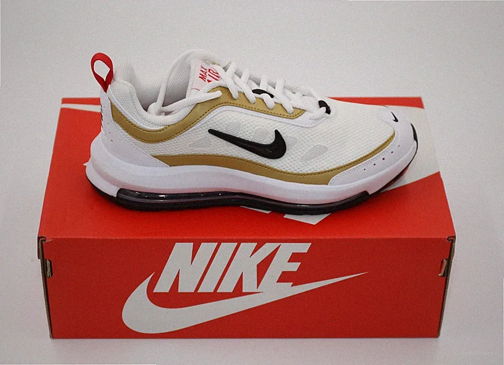Gold Nike Laufschuhe Weiß Für Damen
