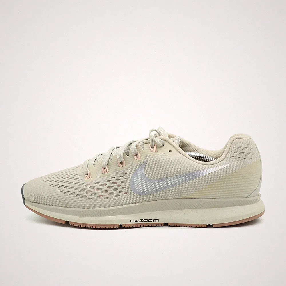 Nike Damen Pegasus 34 Sneaker Beige Textil Niedrig Zoom Laufschuh EU 42