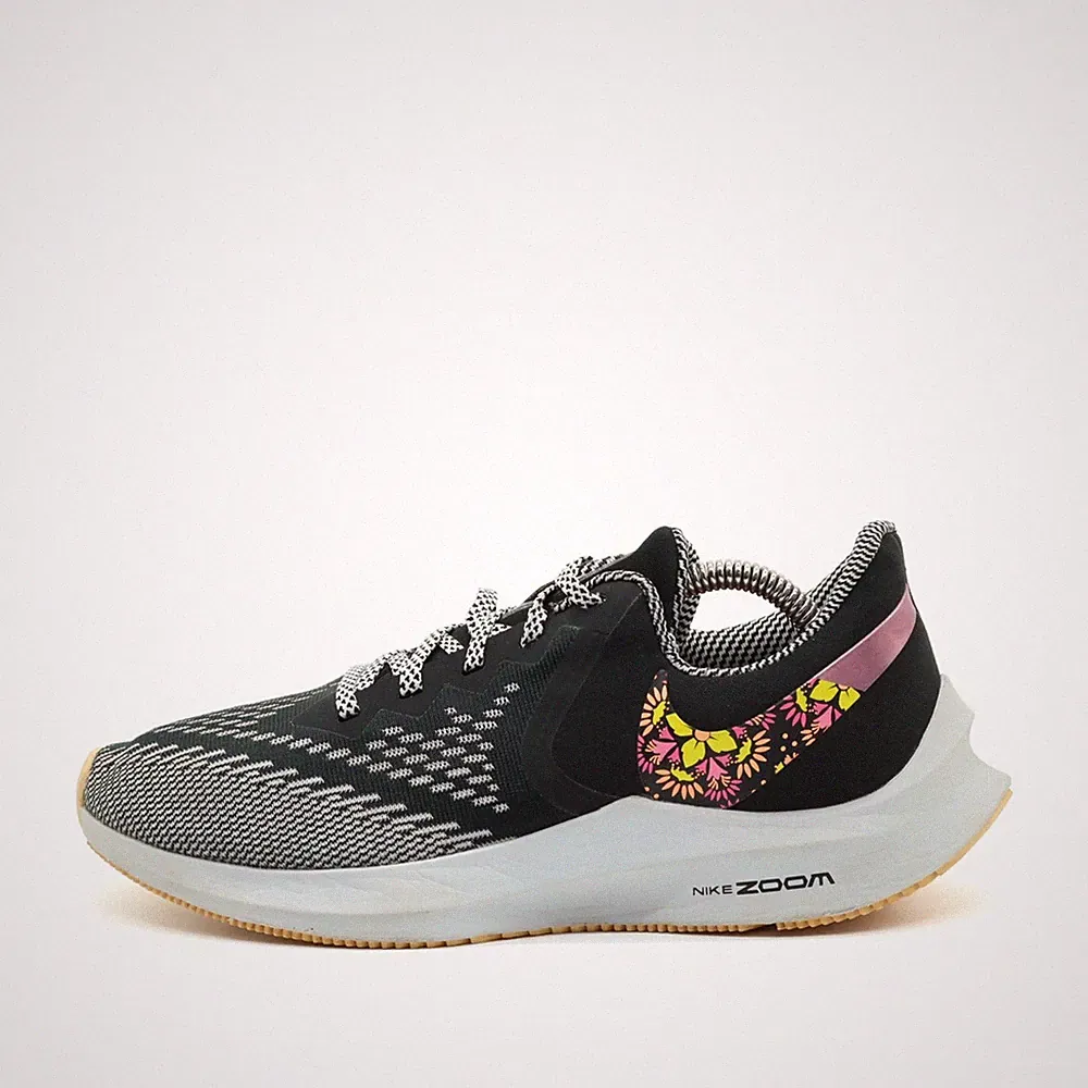 Nike Damen Pegasus 35 Sneaker Schwarz/Mehrfarbig Mesh Zoom Laufschuh EU 39