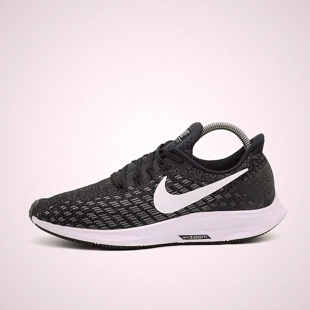 Nike Damen Pegasus 35 Sneaker Schwarz Weiß Mesh Low-Top Zoom Laufschuhe EU 36.5