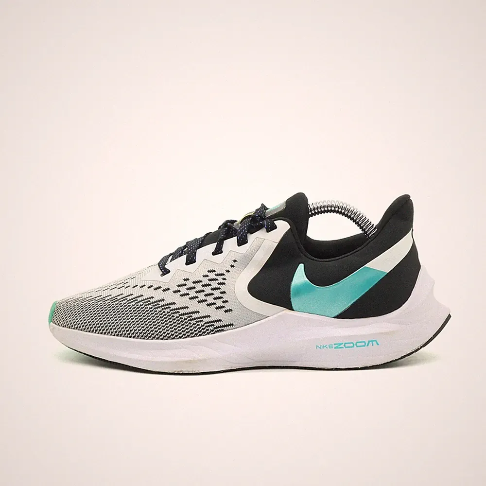 Nike Damen Pegasus 35 Sneaker Weiß/Schwarz/Türkis/Blau Zoom Laufschuh EU 37,5