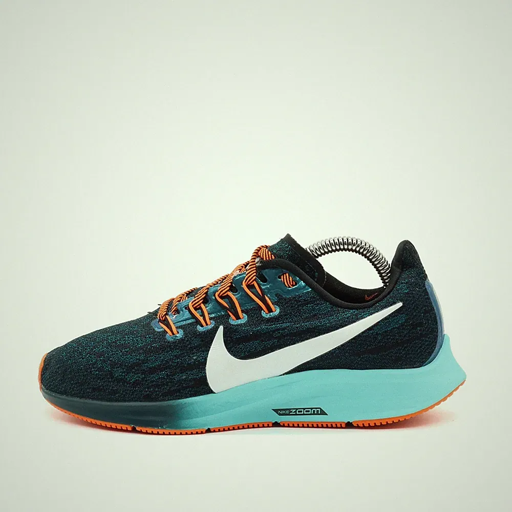 Nike Damen Pegasus 36 Schuhe türkis/schwarz/orange Low-Top Zoom Laufschuh EU