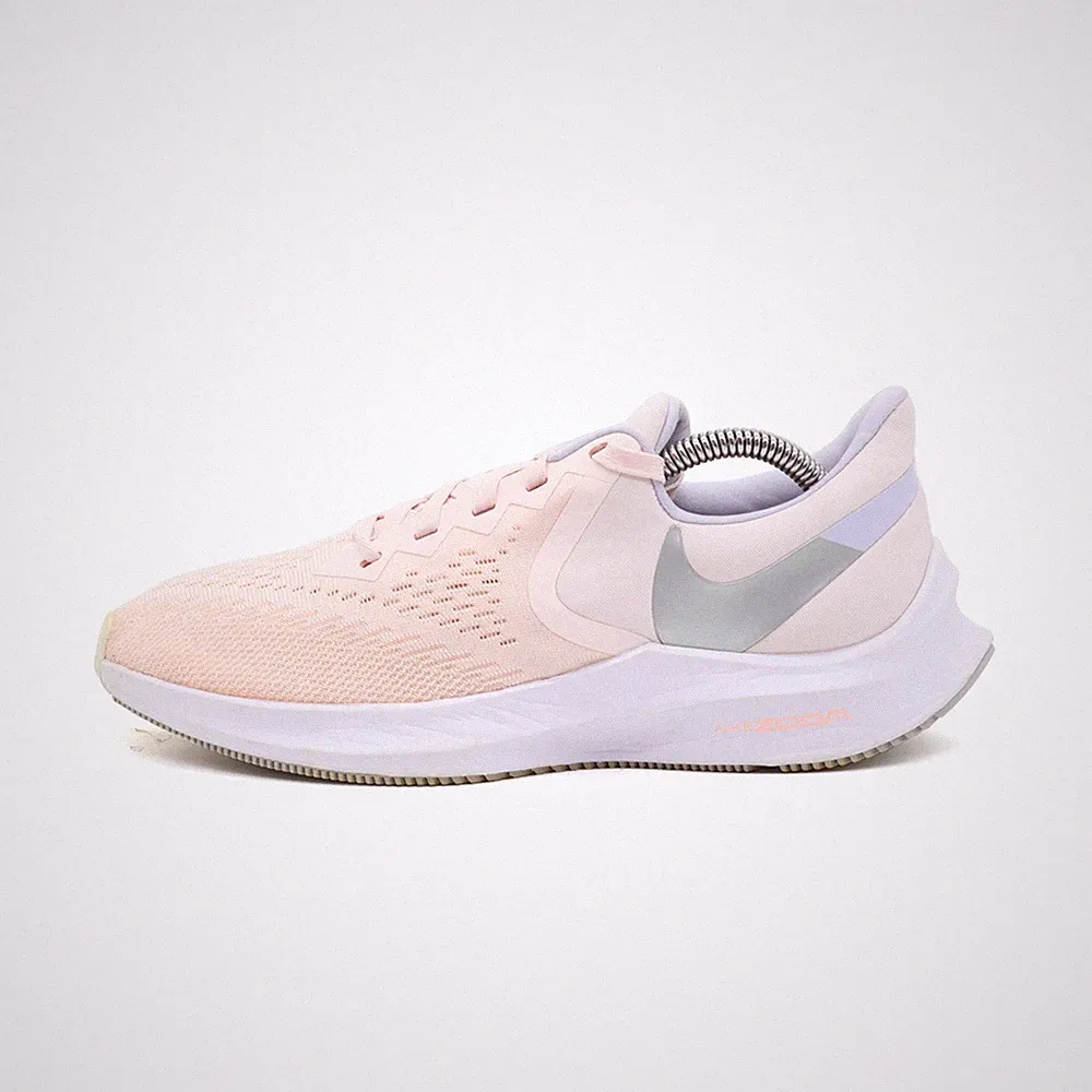 Nike Damen Pegasus 36 Sneaker rosa/weiß/silber Textil Zoom Laufschuhe EU 38