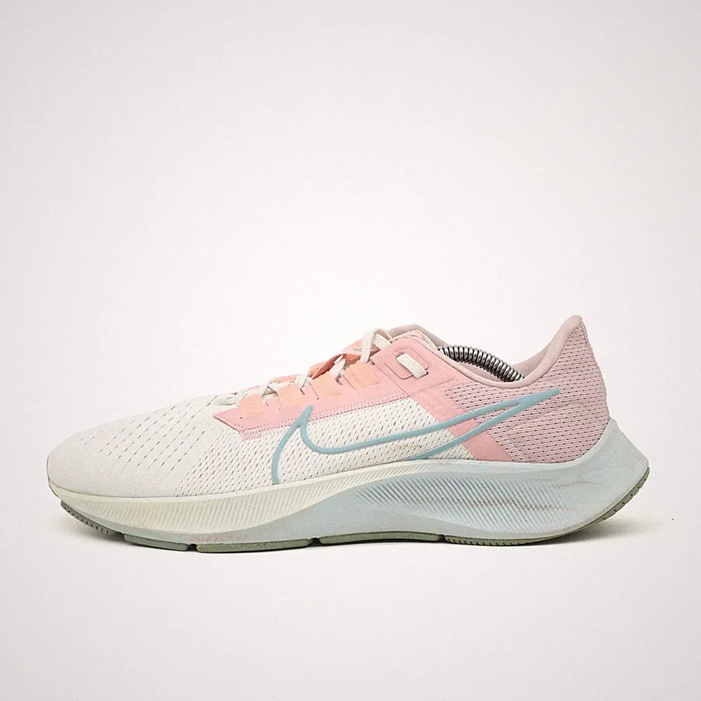 Nike Damen Pegasus 38 Sneaker Weiß/Rosa/Blau Mesh Zoom Laufschuhe EU 42.5