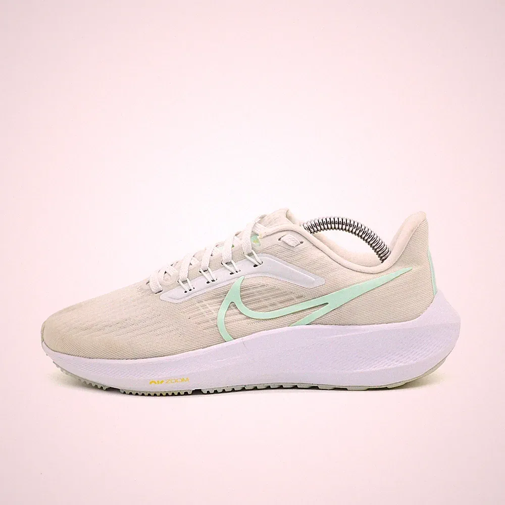Nike Damen Pegasus 39 Sneaker creme/mintgrü Textil Zoom Laufschuh EU 37,5