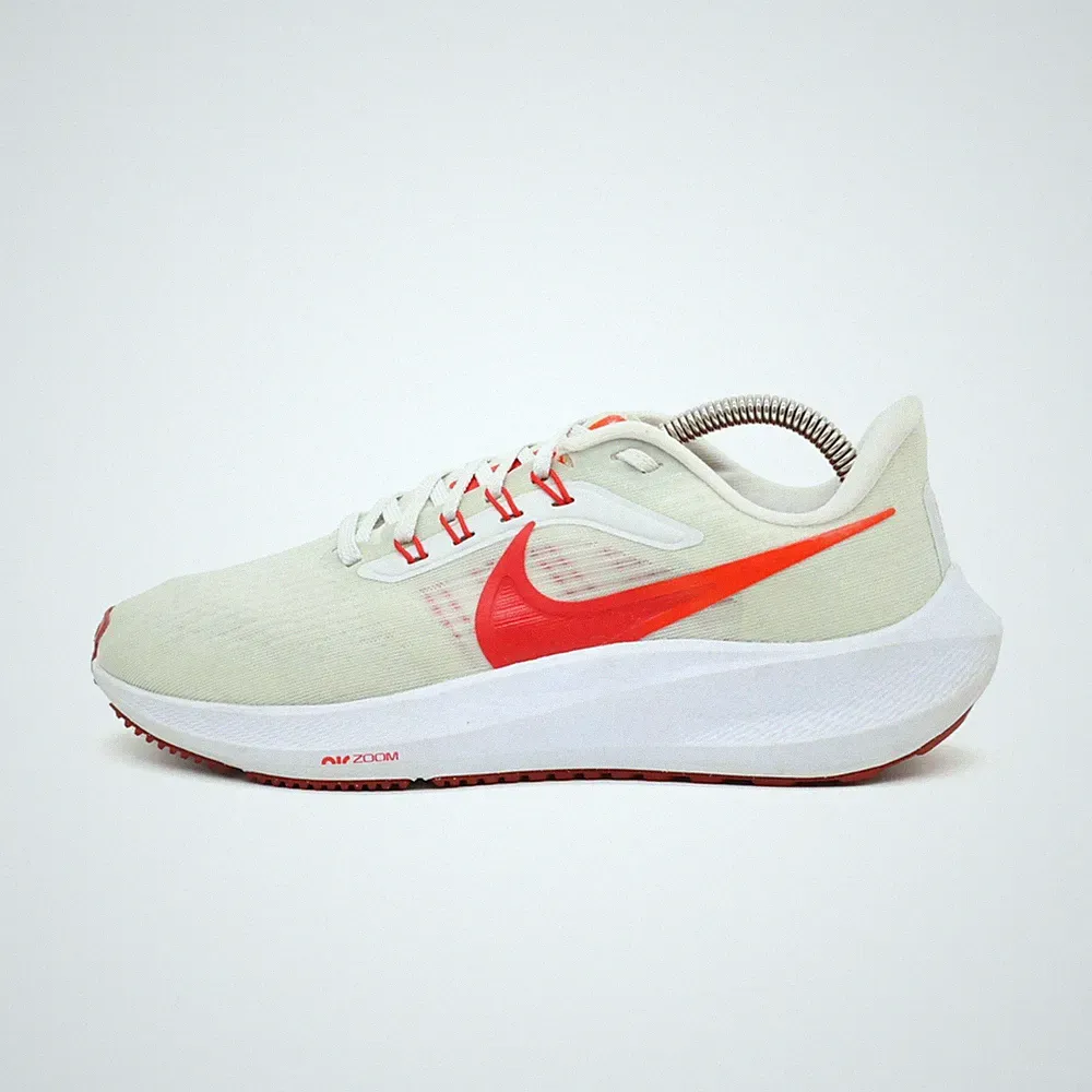 Nike Damen Pegasus 39 Sneaker Weiß/Rot Mesh Low Top Atmungsaktiv Laufschuh EU 38