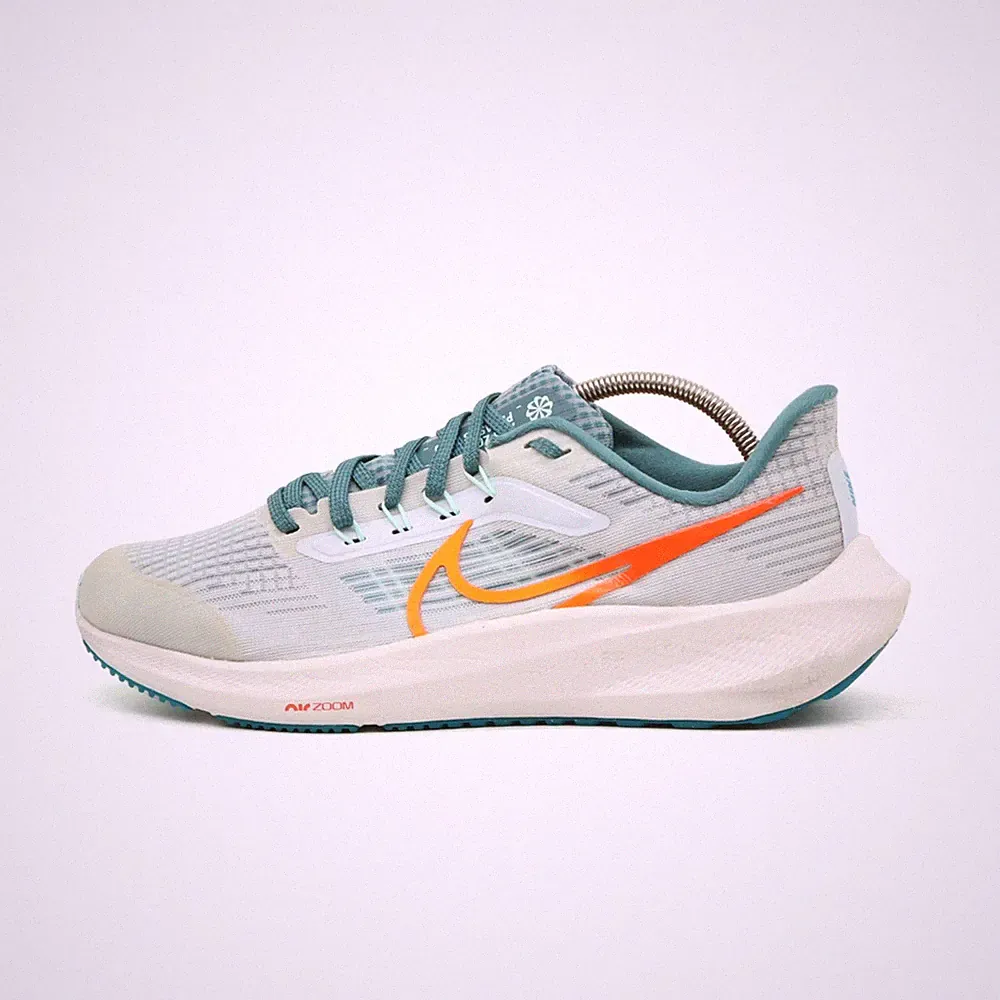 Nike Damen Pegasus 39 Sportschuhe Türkis/Weiß/Orange Mesh Zoom Laufschuh EU 38.5