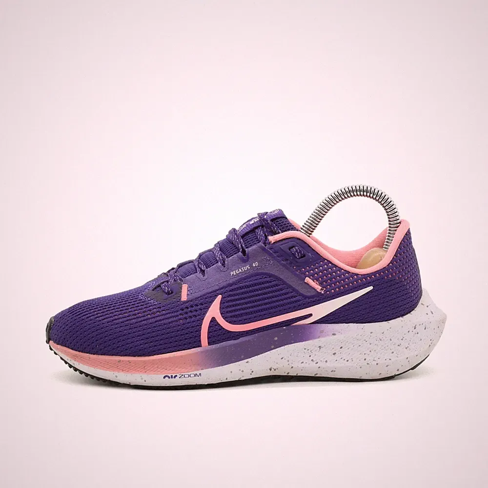 Nike Damen Pegasus 40 Schuh Lila/Rosa Mesh Low-Top Zoom Laufschuh EU 37.5