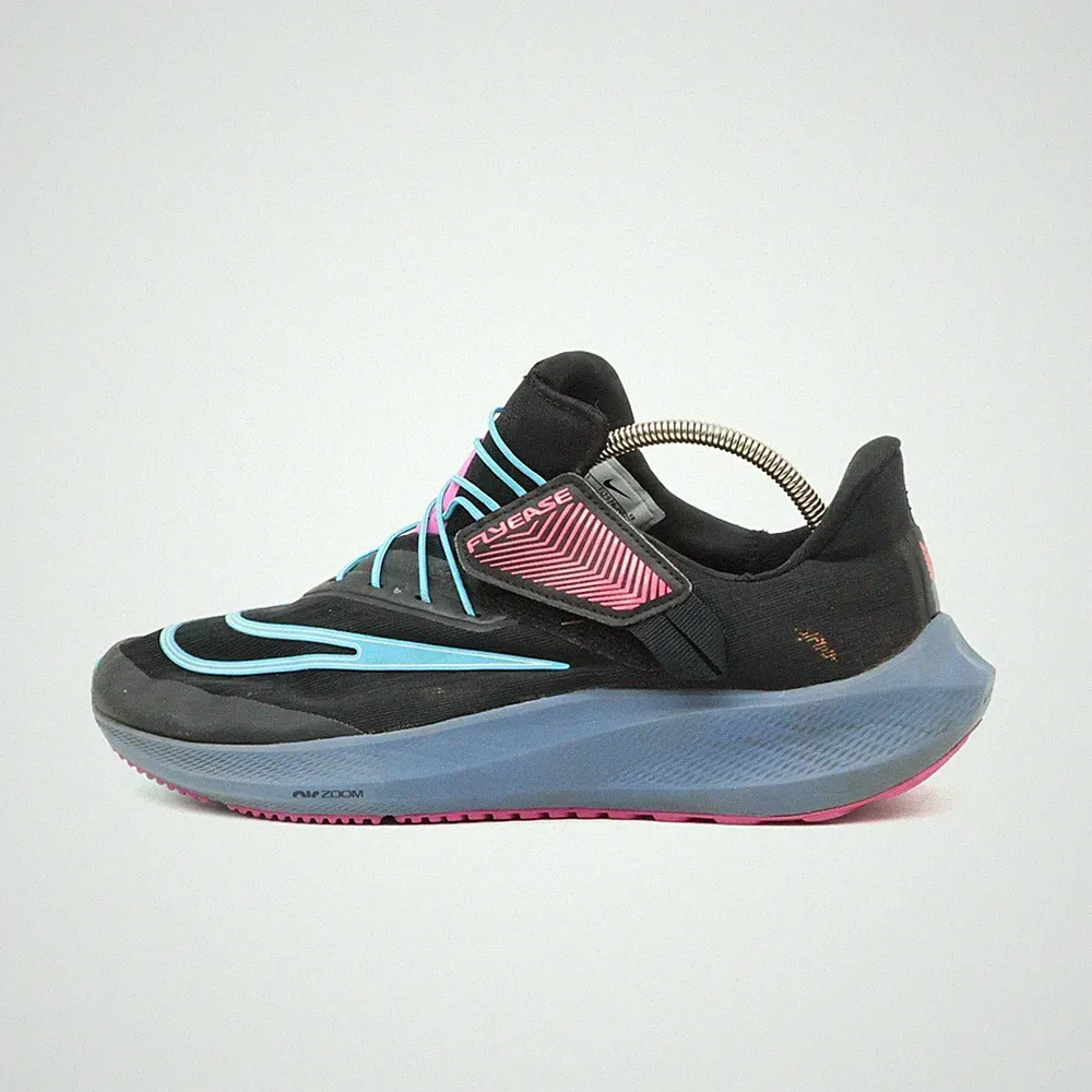 Nike Damen Pegasus FlyEase Sportschuh Schwarz/Pink/Blau Zoom Laufschuh EU 39
