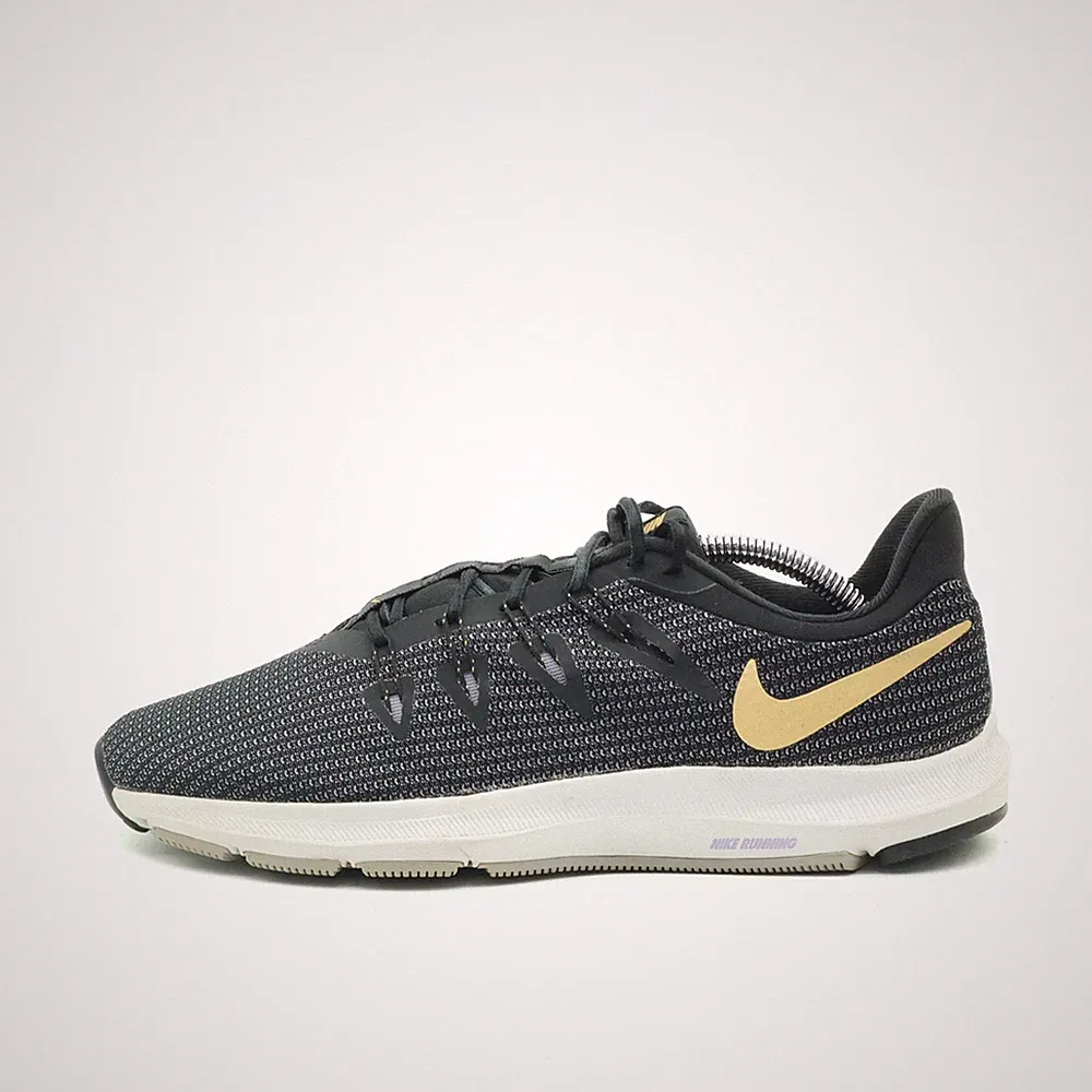 Nike Damen Running AA7412-006 Sneaker Schwarz/Gold Mesh Low-Top Laufschuh EU 39