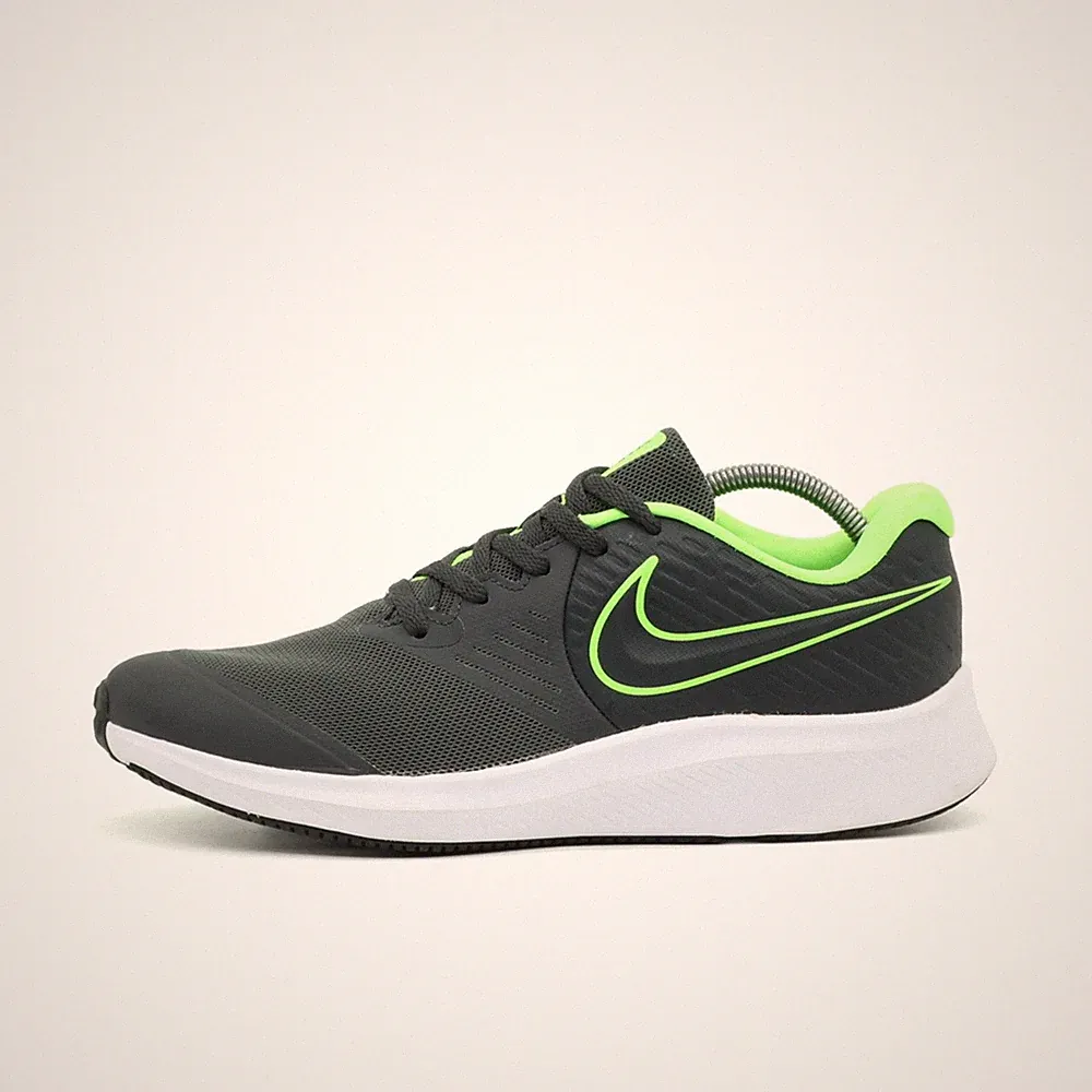 Nike Damen Star Runner 2 Laufschuh Schwarz/Neon Grün Mesh Low-Top Sneaker EU 40