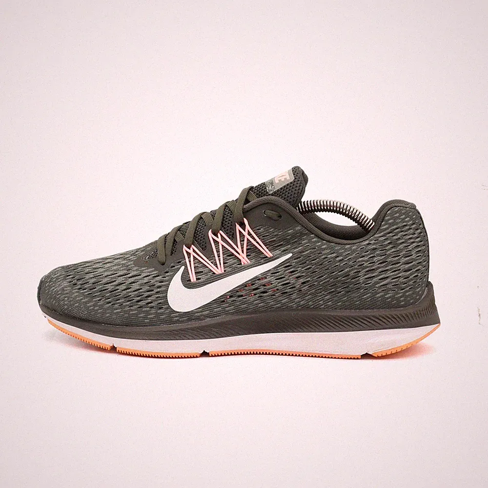 Nike Damen Winflo 5 Sportschuh Olivgrü Gewebe Niedrig Zoom Laufschuh EU 40.5
