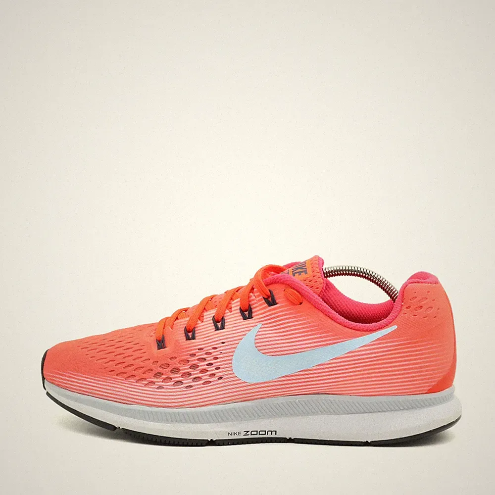 Nike Damen Zoom Pegasus 34 Sportschuhe Orange Mesh Niedrig Laufschuh EU 42,5